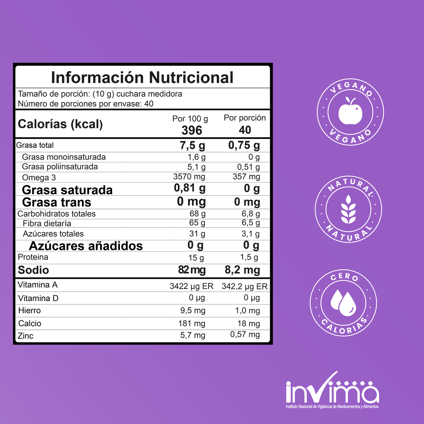 Fibra dietaria de origen natural paga 3 lleva 4