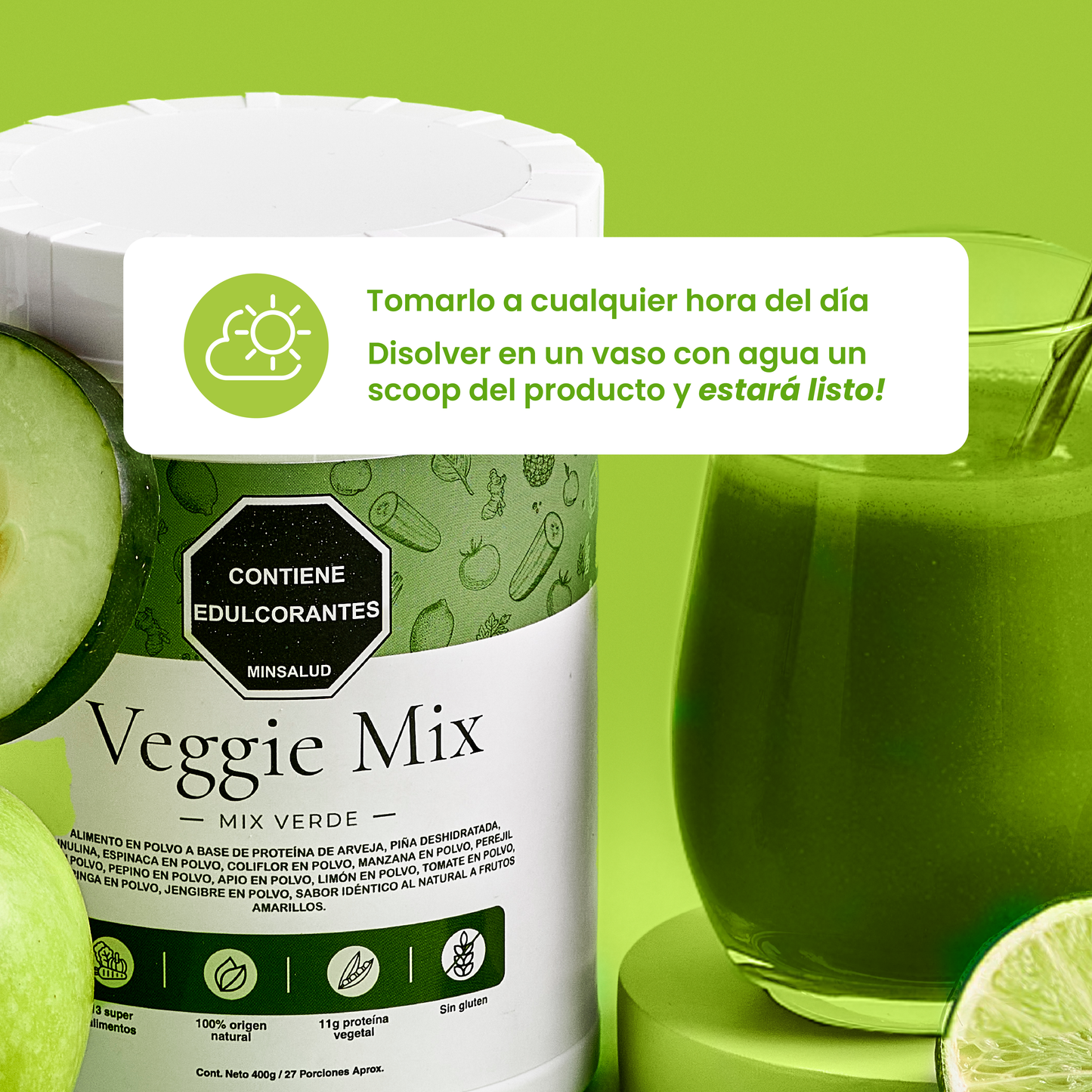Veggie Mix – Batido de frutos Verdes