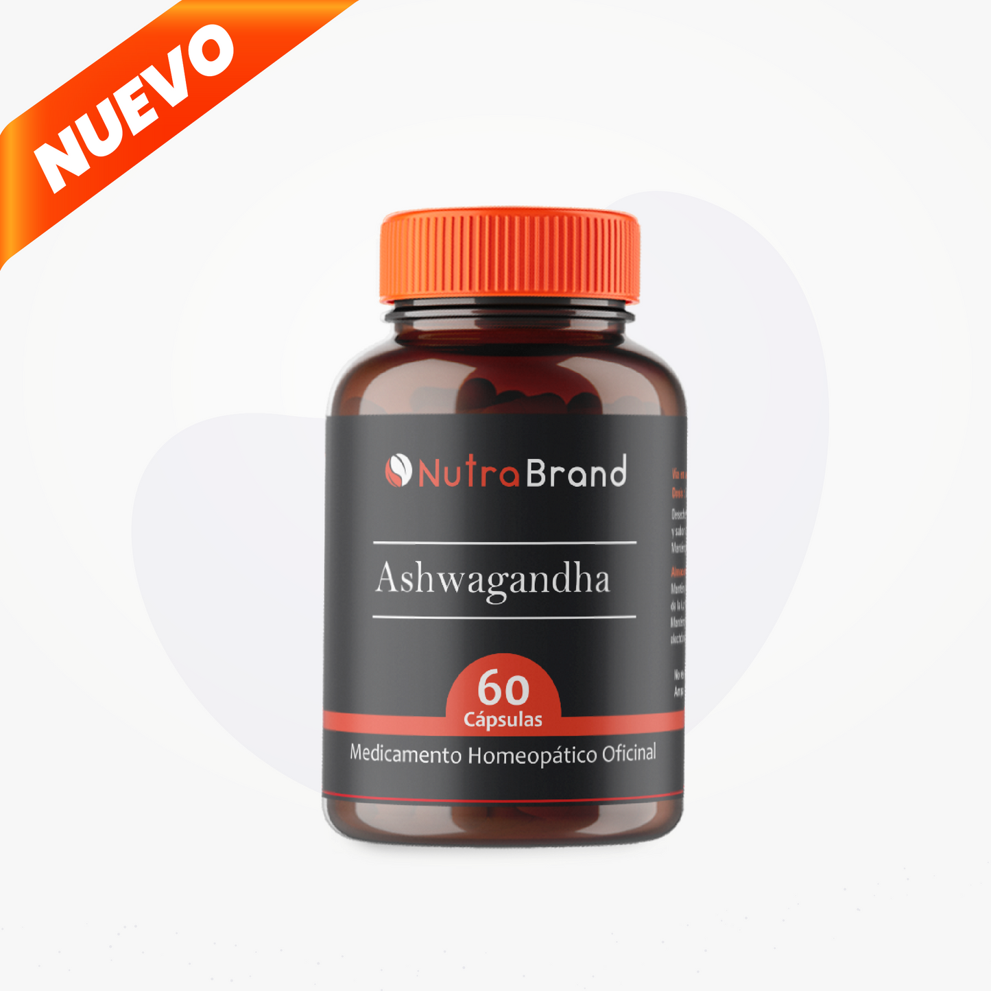 Ashwagandha en cápsulas de Nutrabrand, adaptógeno antiestrés
