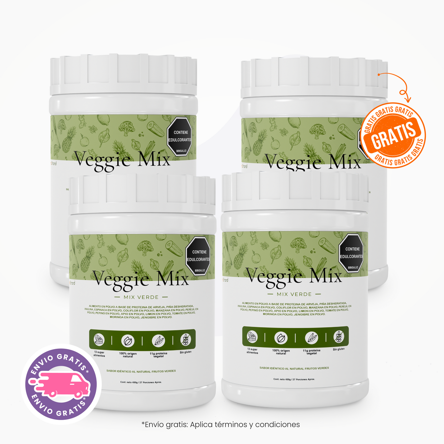 Batido de frutos verdes en polvo - NutraBrand Oferta pague 3 lleva 4