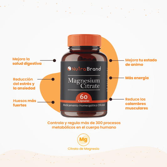 Beneficios de cápsulas de Citrato Magnesio NutraBrand