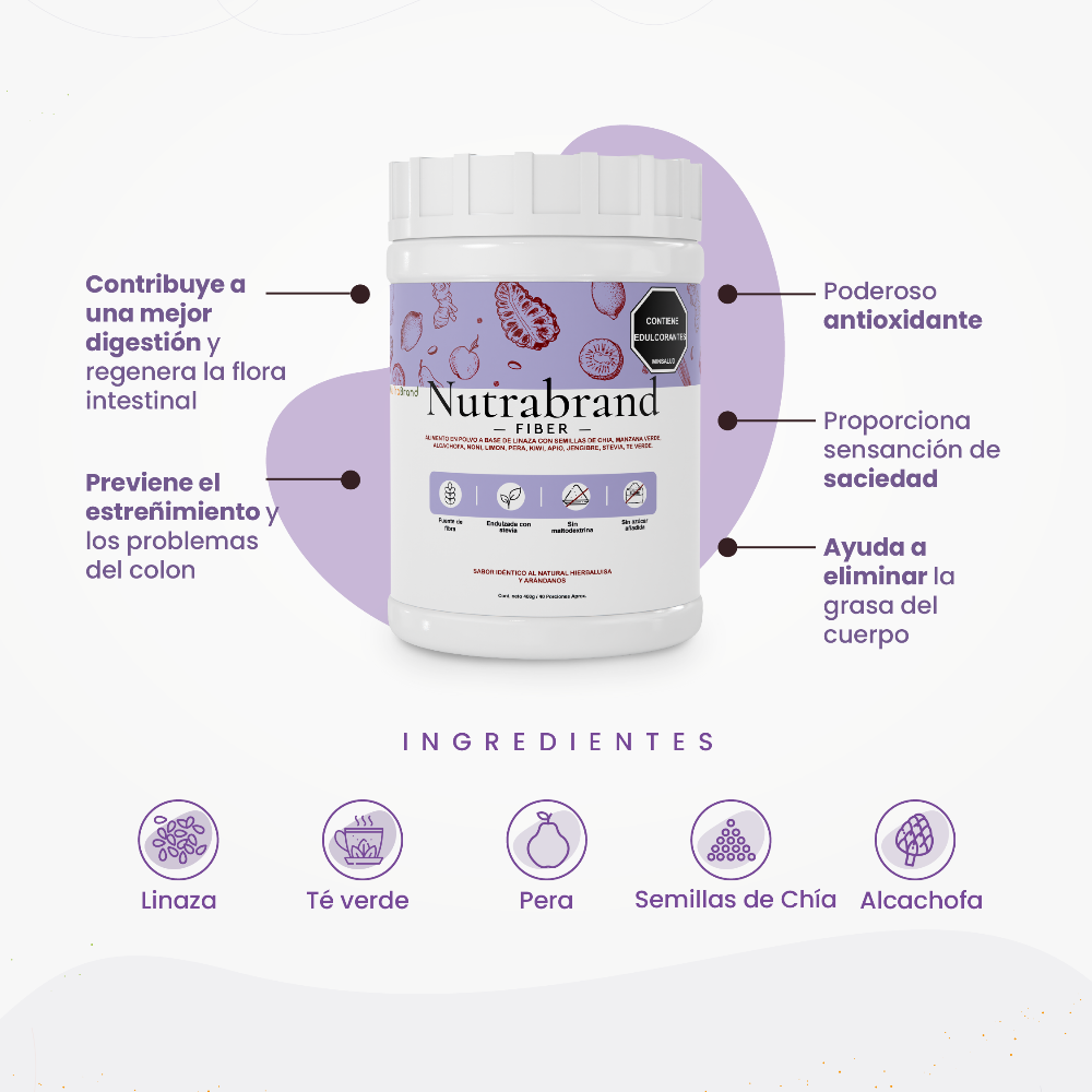 contribuye a una mejor digestión Fibra NutraBrand