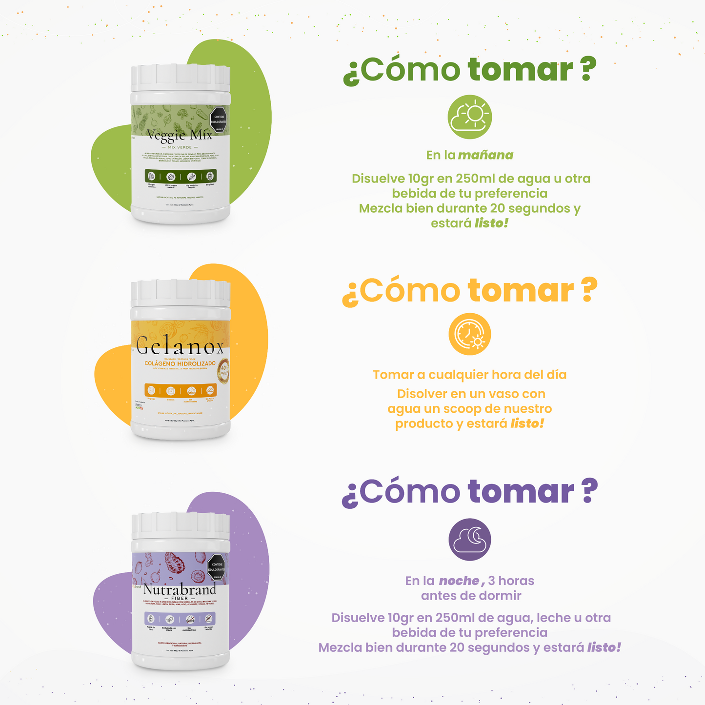 Modo de uso Healthy Pack de NutraBrand