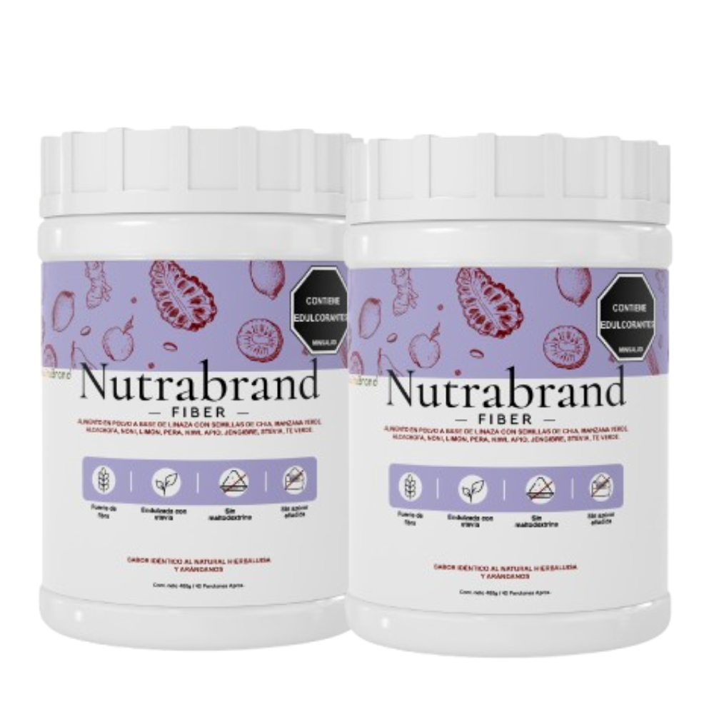 Nutrabrand Fiber - Fibra natural en polvo para la salud digestiva