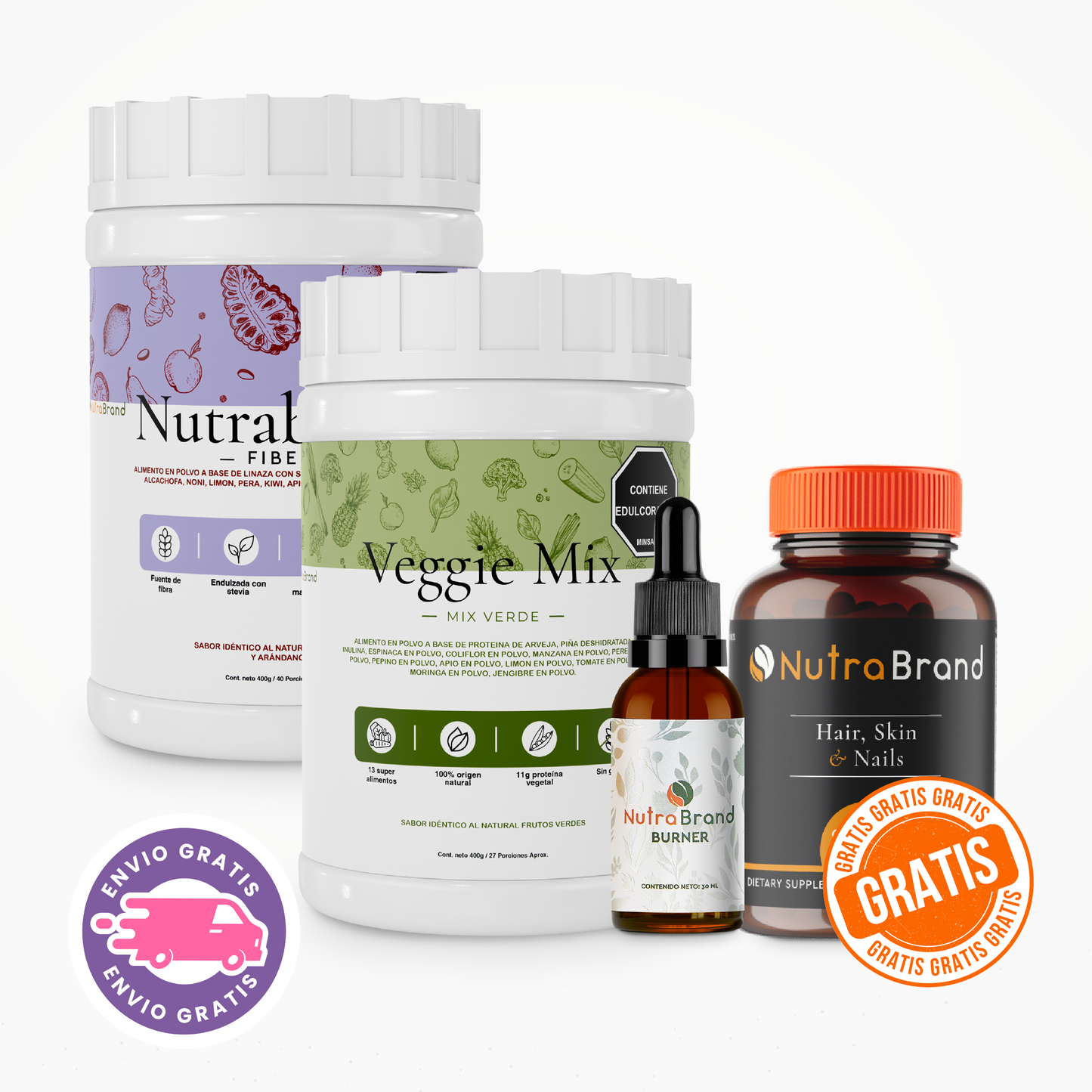 Combo Slim (Jugo verde + Fibra + Drenador + HSN)