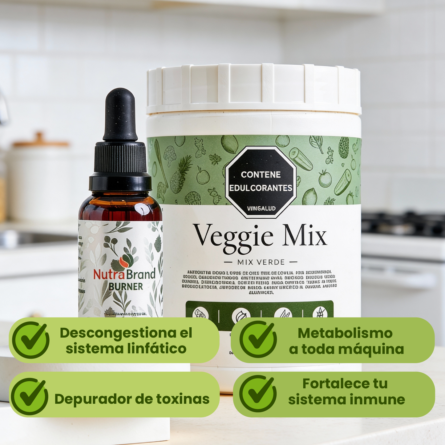 Combo Detox (Jugo verde + Drenador Linfático)