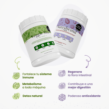 Beneficios del Slim Pack NutraBrand: batido verde y fibra digestiva
