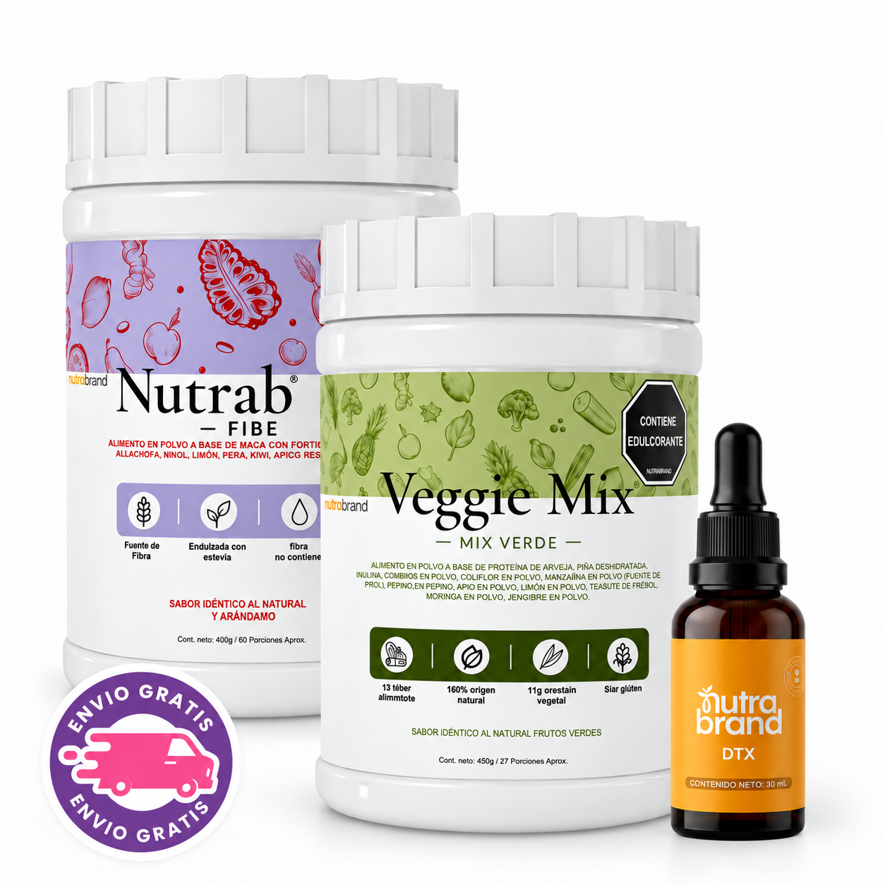Combo Slim (Jugo verde + Fibra + Drenador )