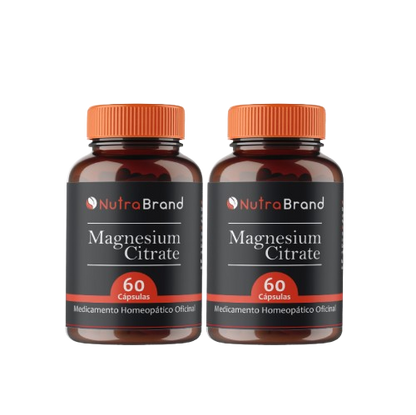 Citrato de magnesio en cápsulas de Nutrabrand, mineral funcional x2