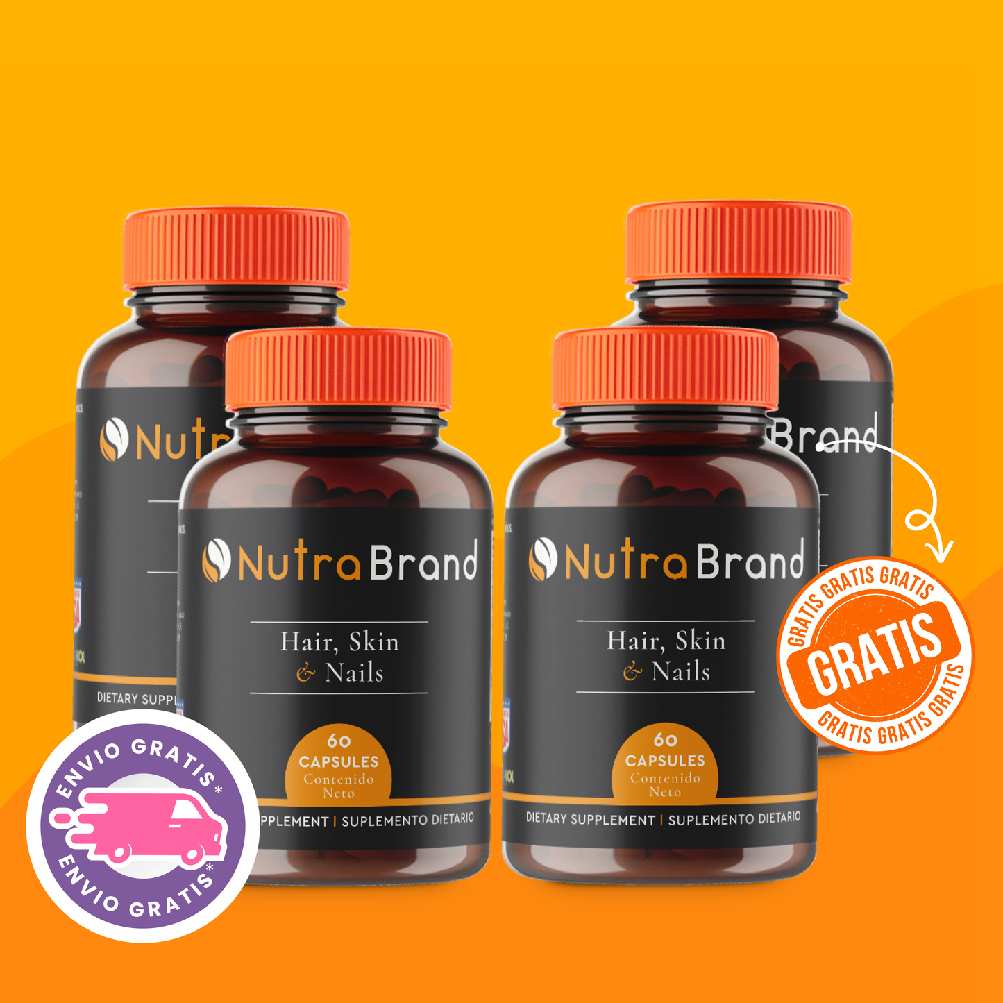 Hair, Skin & Nails paga 3 lleva 4